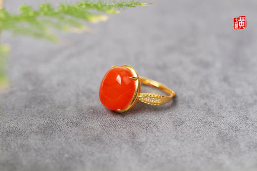 南红戒指【瑜璟】，925银镶 商品图5