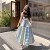 A2C233-A163-P135-K199 2025新款拼接复古风度假吊带大摆连衣裙 商品缩略图3