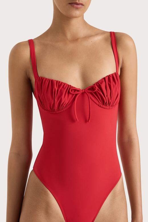 Faithfull The Brand - Dinard One Piece - Red - 女装 - 连体泳衣 - 红色 商品图3