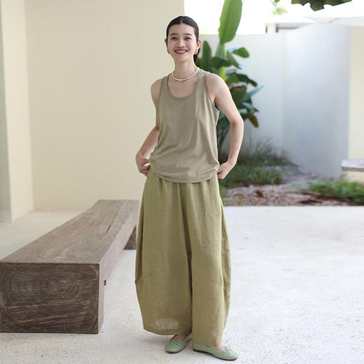 绽放211朵/【宋瓷系列】真丝匹马棉内搭圆领显瘦亲肤透气叠穿背心 商品图1