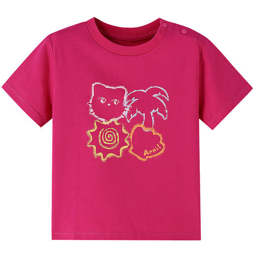 【实体店同款】女童圆领短袖针织衫夏季新款安奈儿童装XG521694 商品图6