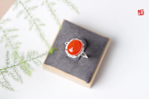 南红戒指【璇瑰】，925银镶 商品图0