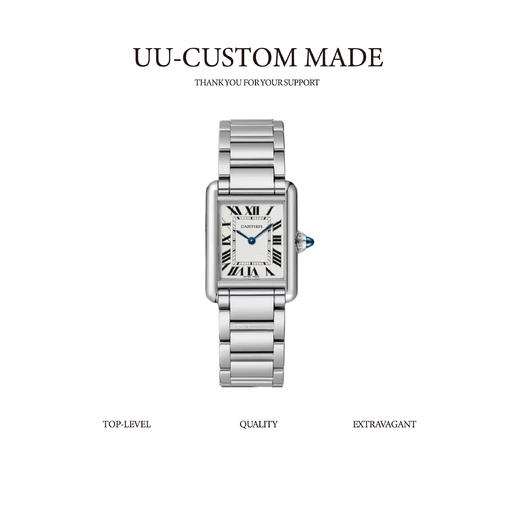 CARTIER卡地亚 坦克系列 石英机芯 优雅百搭 女表 瑞表 29.5*22mm 白色表盘 精钢表壳 精钢表带（SP） 商品图0