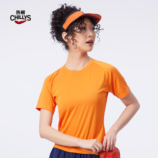 HOTCHILLYS热椒速干T恤女夏季户外运动徒步跑步透气短袖速干衣4452 商品图8