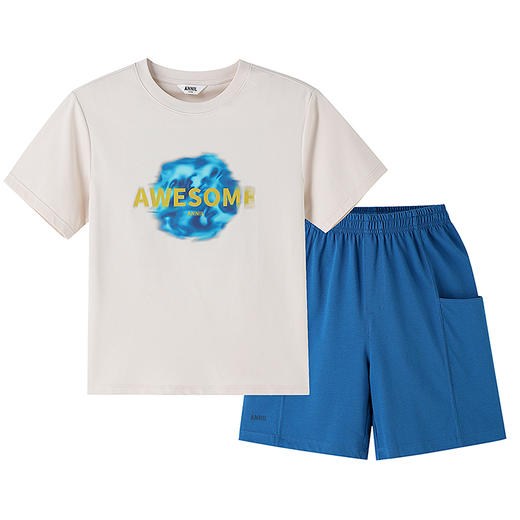 【实体店同款】男童圆领短袖针织套装夏季新款安奈儿童装AB521641 商品图6