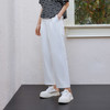 玳莎九分香蕉裤女2025年夏季新款白色简约通勤百搭显高显瘦休闲裤  FB36308 商品缩略图1