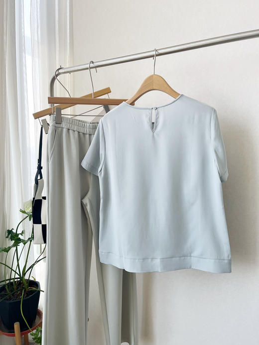 【夏之涟漪】噢蜜ooomeoooA字摆显瘦十斤真丝套头衫 商品图5