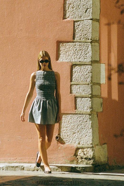 Faithfull The Brand - Noa Mini Dress - Gingham - Black - 女装 - 连身裙 - 黑色格子 商品图6