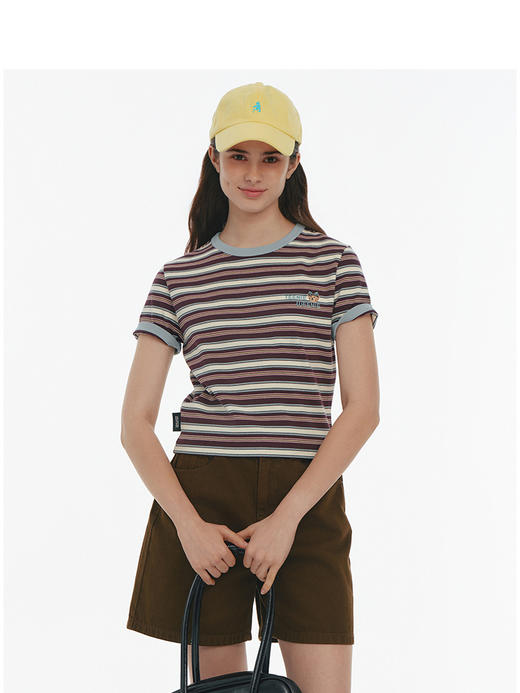 TeenieWeenie小熊条纹T恤女春季女t恤TTRS25M408Z 商品图0