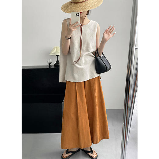 全员夸的棉麻长裤！2025慵懒薄款宽松透气百搭高腰阔腿裤女款！ 商品图3