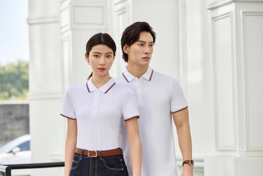 莫代尔桑蚕丝珠地7A抗菌间色翻领POLO衫 商品图12