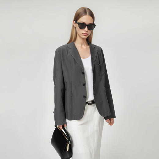 ROMI STUDIO “自我轮廓” 棉洗水做旧肌理感西装外套 441WG019 商品图0