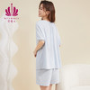 贝佳人新款夏季宽松圆领家居服舒适短裤短袖套装女士睡衣BW532507 商品缩略图3