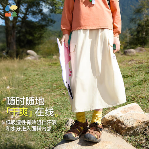 【儿童半身长裙】森林棠25夏款女童轻盈柔软抗皱高弹半身户外裙子41122518 商品图2