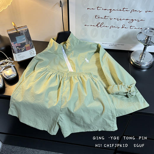 【紧急紧急❗︎夏日必备防晒一套仅需39.9元】90-160码儿童夏季防晒服套装男童运动上衣短裤两件套女宝宝薄款拉链皮肤衣 商品图4