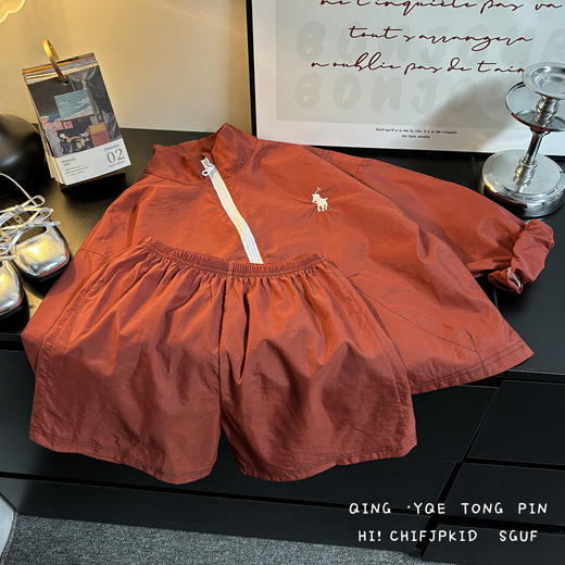 【紧急紧急❗︎夏日必备防晒一套仅需39.9元】90-160码儿童夏季防晒服套装男童运动上衣短裤两件套女宝宝薄款拉链皮肤衣 商品图7