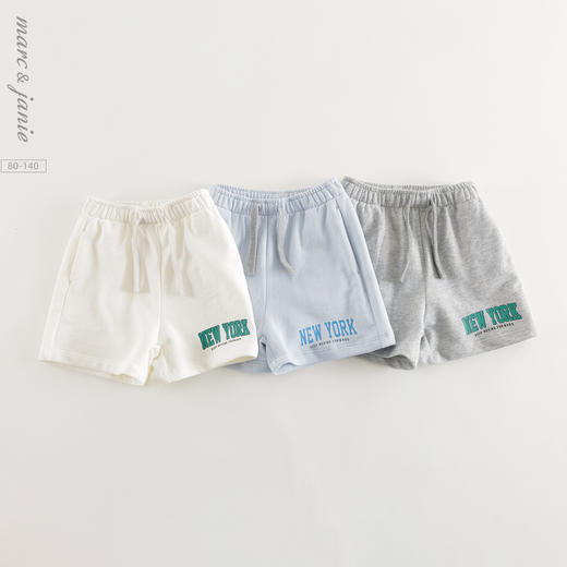 马克珍妮男童休闲字母运动短裤宝宝纯棉裤子2025年夏装新款550939 商品图0