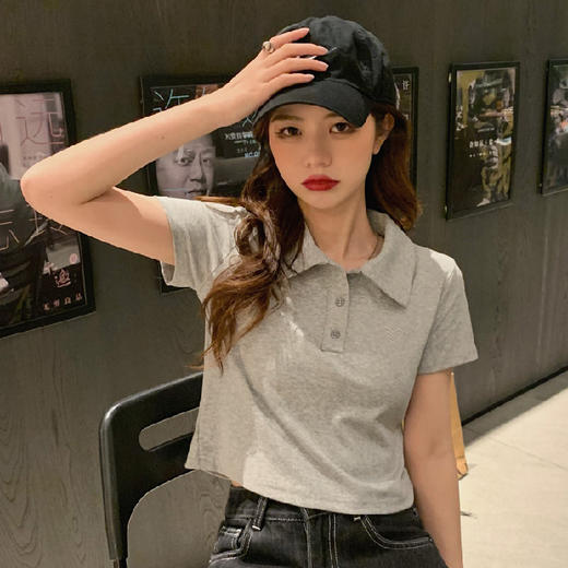 【亲肤柔软，超级显瘦！】纯棉短袖T恤 女夏季新款韩版 刺绣甜美洋气 减龄显瘦T桖上衣-QQ 商品图6