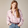 温柔薰衣草色~Jcrew 全棉女士休闲格纹衬衫 商品缩略图0