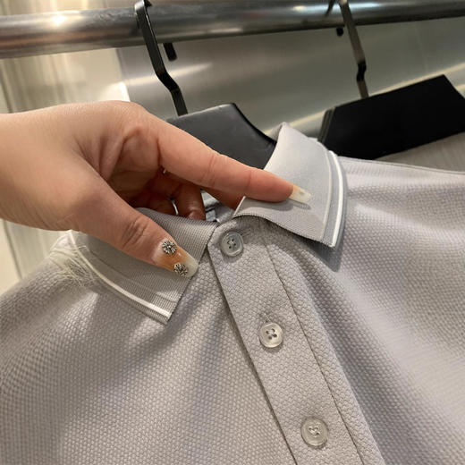 设计师线!7A级抗菌！桑禅丝+莱赛尔混纺！珠地网眼短袖针织POLO衫男款！ 商品图3