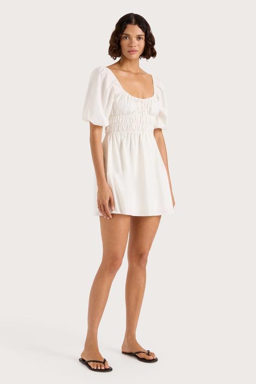 Faithfull The Brand - Sophia Mini Dress - White - 女装 - 连身裙 - 白色 商品图2
