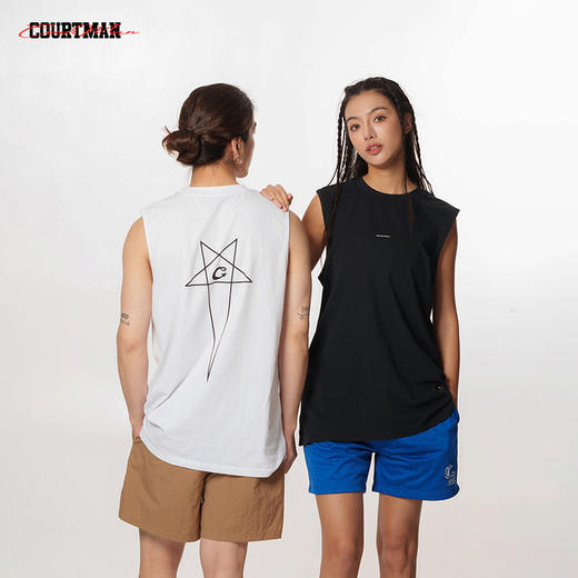 COURTMAN野球帝美式投篮背心跑步训练男女同款篮球坎肩尖角五星系列 商品图1