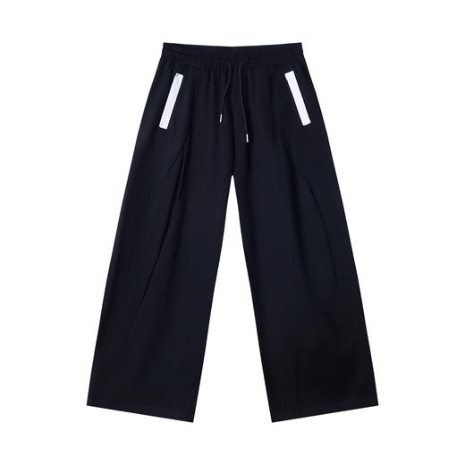 2576夏季高级感新款潮牌撞色褶皱抽绳运动休闲裤百搭时尚潮流裤子 商品图1