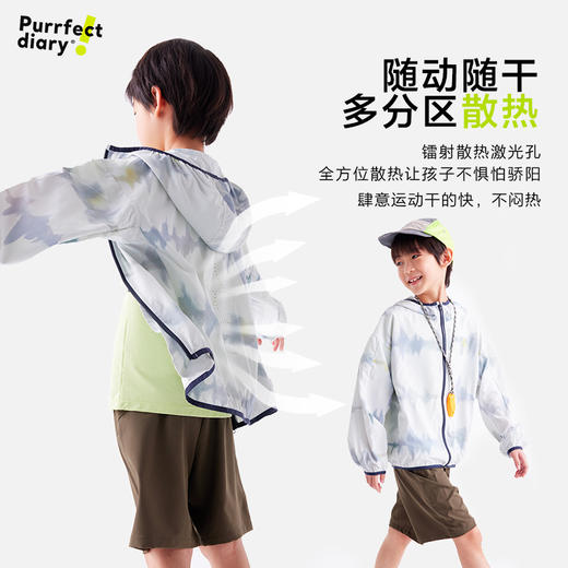 【凉柔】咕噜日记童装儿童户外防晒衣男女童透气上衣连帽防晒外套PXW2510 商品图3