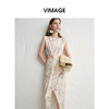 VIMAGE纬漫纪高级感线条花卉腰部镂空扭结收腰连衣裙2025夏季新款V2307913 商品缩略图5