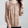 丁摩 圆领桑蚕丝灯笼袖真丝上衣TZ504182 商品缩略图2