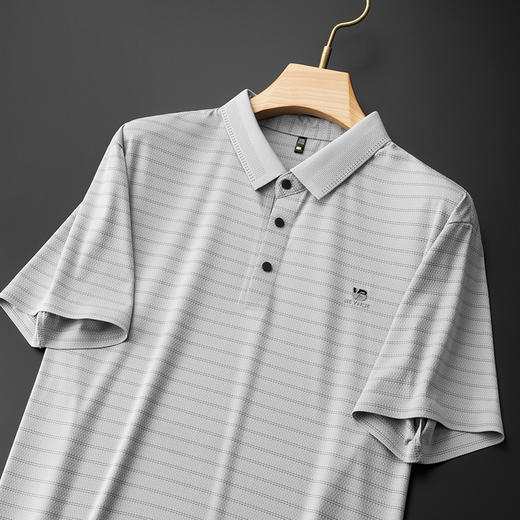 【冰丝无痕】【DDS】大依优型大码男装短袖POLO衫透气加肥加大大号半袖体恤上衣男士胖子 商品图4