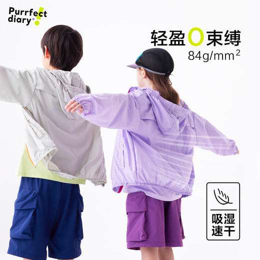 fx-咕噜日记童装儿童轻薄款防晒衣25夏季男女童连帽防晒外套户外速干PXW2504 商品图3