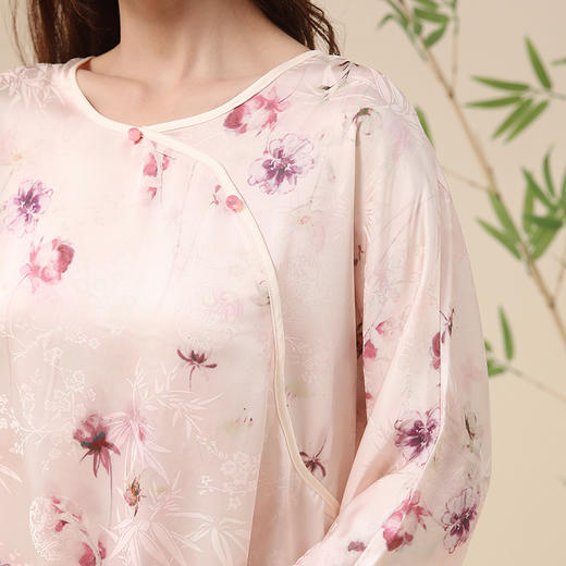 贝佳人新中式水墨花卉家居”女士七分袖套装BW532504 商品图2