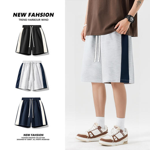 【DSL】大依优型大码短裤五分裤大号裤子弹力透气加肥加大夏季松紧腰宽松运动沙滩裤 商品图1