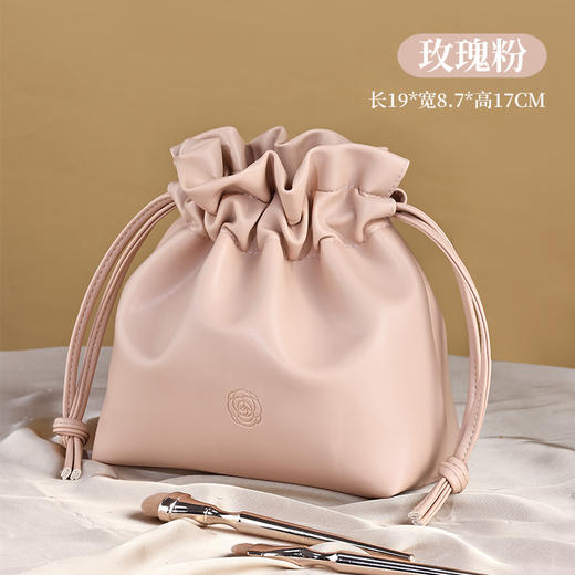 【法式高颜值经典收纳包】随身流沙ins新款 化妆品大容量束口便携懒人包 国庆出行好物 商品图9