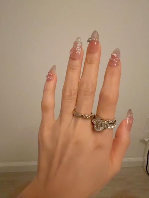 THS-无 香家  三合一戒指 素圈+双C钻饰戒指 3合一戒指 2款 CU1287 商品图9