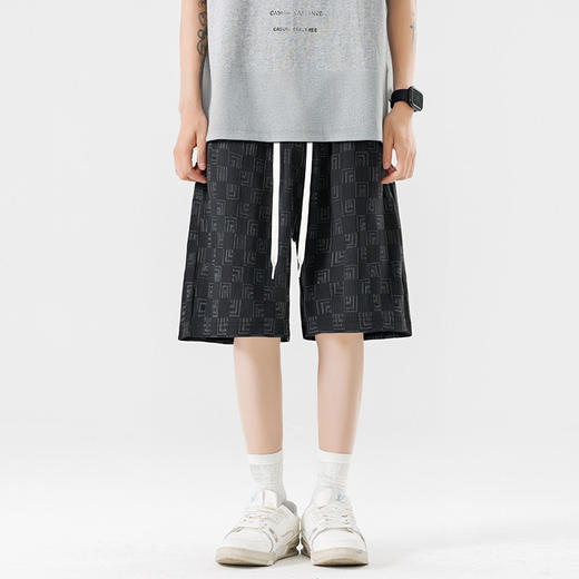 【DSL】大依优型大码短裤五分裤大号裤子弹力透气加肥加大夏季松紧腰宽松运动沙滩裤 商品图3