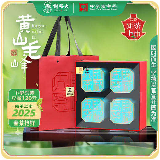 【2025新茶上市】谢裕大黄山毛峰国印礼盒160g明前特级绿茶茶叶送礼推荐 商品图0
