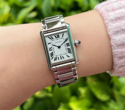 CARTIER卡地亚 坦克系列 石英机芯 优雅百搭 女表 瑞表 29.5*22mm 白色表盘 精钢表壳 精钢表带（SP） 商品图2