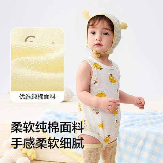 巴拉巴拉新生儿包屁衣三角衣2025新款两件装全棉萌趣 商品图3