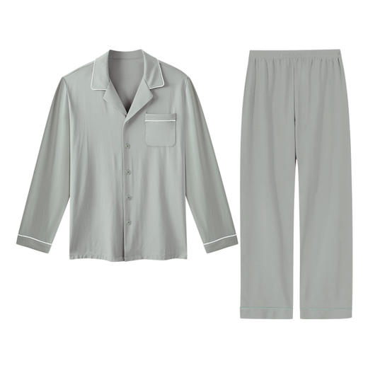 爱帝 男式轻体棉莫长袖家居服 商品图5