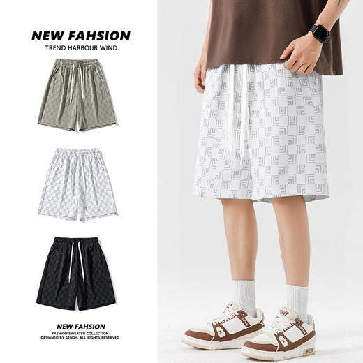 【DSL】大依优型大码短裤五分裤大号裤子弹力透气加肥加大夏季松紧腰宽松运动沙滩裤 商品图2