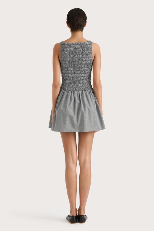 Faithfull The Brand - Noa Mini Dress - Gingham - Black - 女装 - 连身裙 - 黑色格子 商品图3