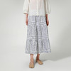 ROMI STUDIO“经典复古”棉麻混纺洗水做旧条纹层叠A字半裙24SSQ058 商品缩略图1