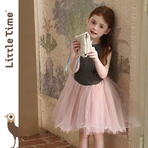 Little time女童连衣裙夏装2025新款儿童露背纱裙女宝宝公主纱裙 商品图3
