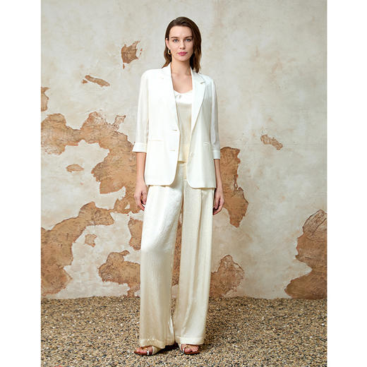 EITIE爱特爱极简纯色通勤显瘦西装外套2025夏季新款8203907 商品图2