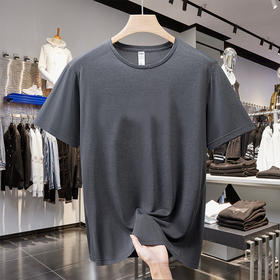 【速干】【DH】大依优型大码短袖T恤加肥加大宽松休闲胖子打底半袖男士上衣潮流