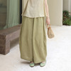 绽放189朵/【宋瓷系列】哪吒裤色织亚麻分割梅瓶廓形造型感阔腿裤 商品缩略图0