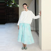 绽放195朵/【宋瓷系列】双层苎麻天青渐变印花全腰松紧半身长裙 商品缩略图2