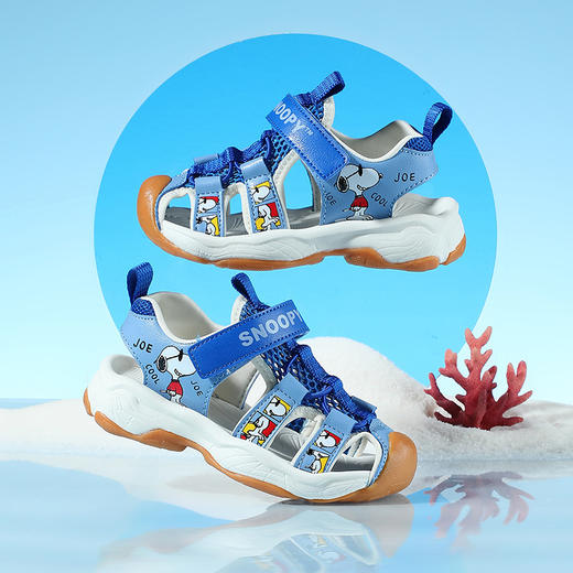 SNOOPY史努比童鞋儿童凉鞋男女童防滑夏季运动凉鞋沙滩鞋镂空软底轻便26-37 商品图7
